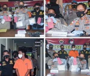 Polres Bintan Berhasil Meringkus Pembawa 2 Kilo Gram Sabu dan Puluhan Pil Ectasy dari Malaysia