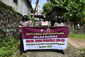 Sambut Hari Jadi Polwan Ke-73, Polwan Polres Tanjungpinang Gelar Bakti Sosial