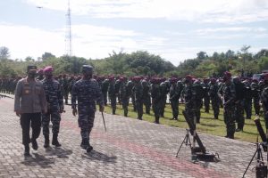 Komandan Pangkalan Utama TNI AL IV Dampingi Kapolda Kepri Kunjungi Sarang Petarung Yonif 10-Marinir/SBY