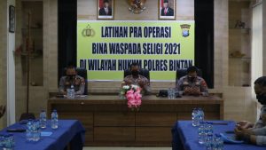 Polres Bintan Gelar Operasi Bina Waspada Seligi 2021 Ciptakan Kamtibmas Yang Kondusif