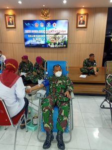 Jelang HUT Ke-76 TNI, Pangkalan Utama TNI AL Tanjungpinang Kembali Menggelar Aksi Donor Darah