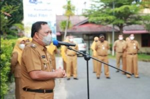 Wakil Walikota Tanjungpinang Endang: Pimpin Apel Pagi Sekaligus Tinjau Shelter Dinsos