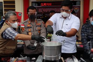 Polres Bintan Musnahkan Narkotika Hasil Tangkapan Ditahun 2021