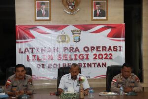 Akan Mendirikan Beberapa Pos Pengamanan, Pos pelayanan Terpadu & Pos Pantau, Polres Bintan Laksanakan Latihan Pra Operasi Lilin Seligi 2022.